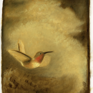 Out of the Storm—Hummingbird Portrait (16" x 12")